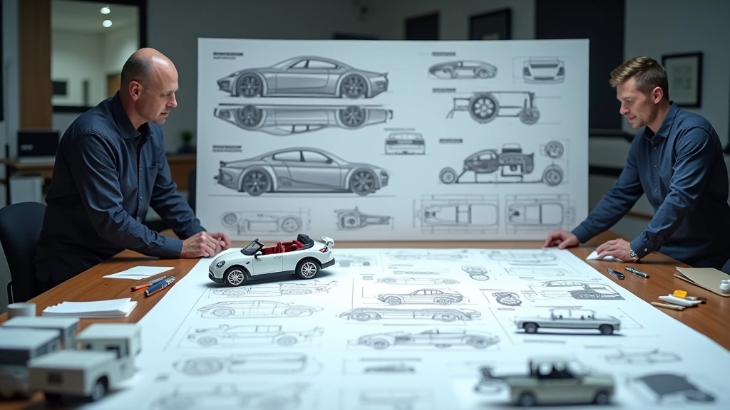 Technical cutaway diagram showing SUV platform architecture and engineering components