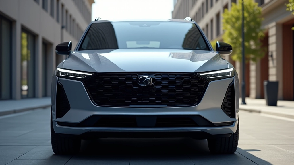 Modern SUV with sleek profile, LED lighting, and contemporary styling parked in urban setting